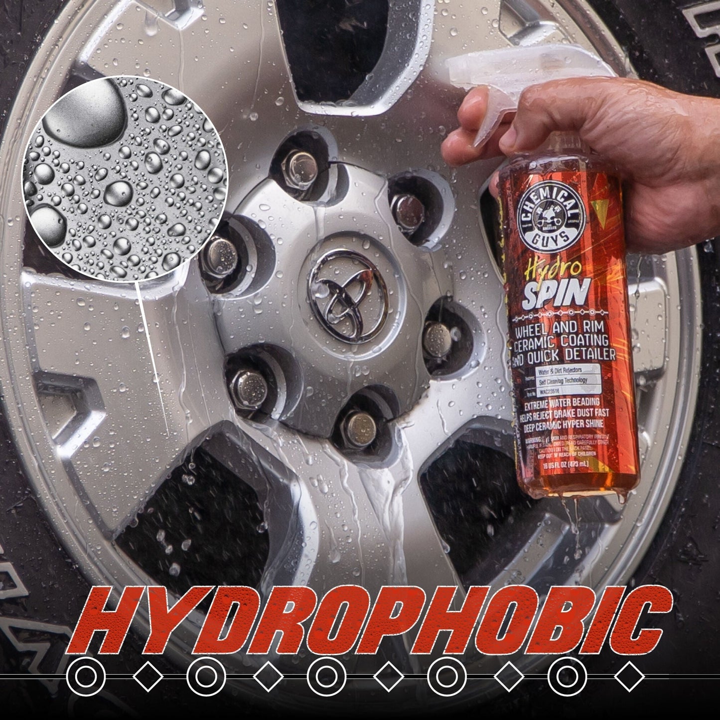 HydroSpin Wheel and Rim Ceramic Coating and Quick Detailer (2-Pack)