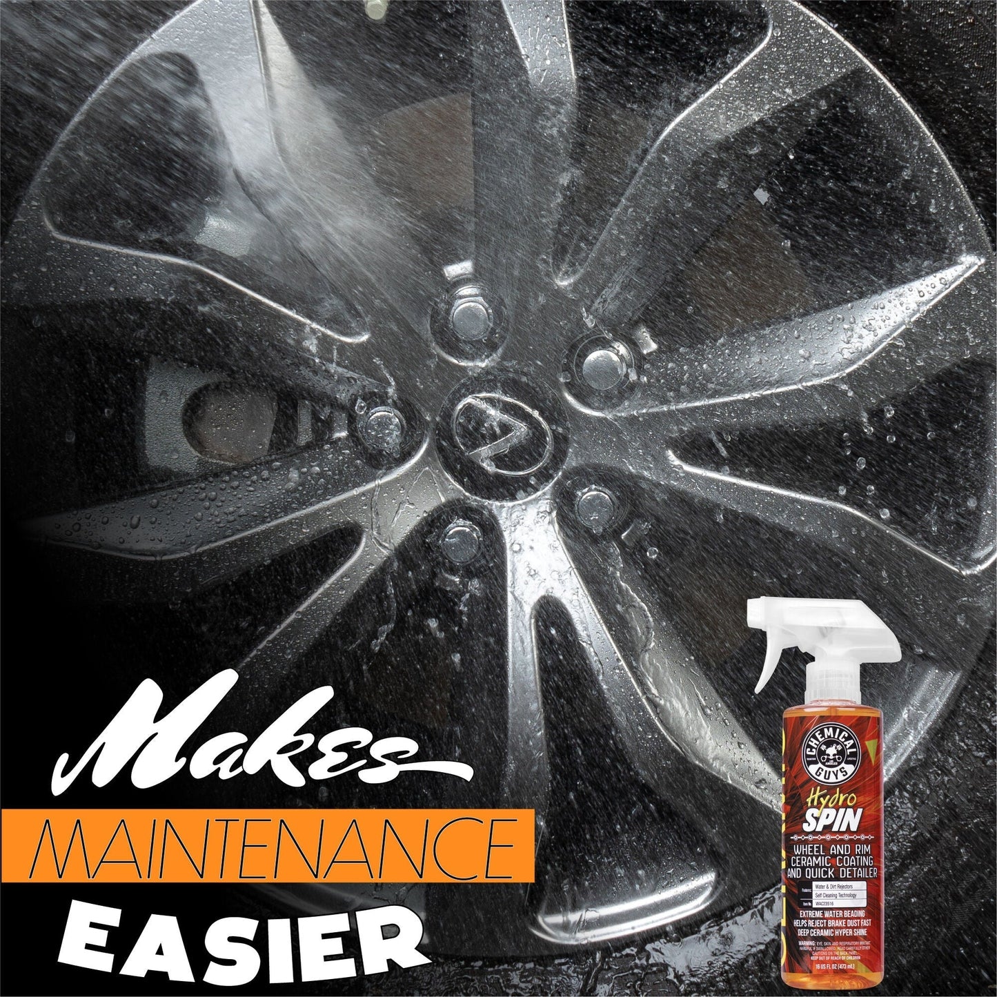 HydroSpin Wheel and Rim Ceramic Coating and Quick Detailer (2-Pack)