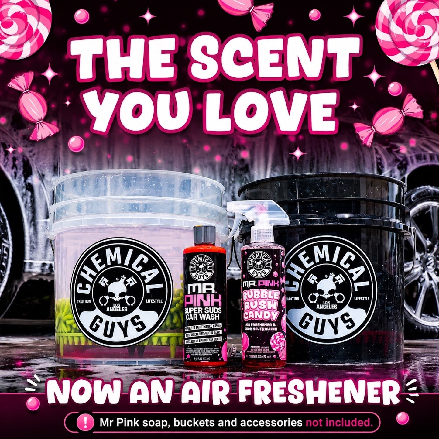 Mr. Pink Bubble Rush Candy Air Freshener & Odor Neutralizer