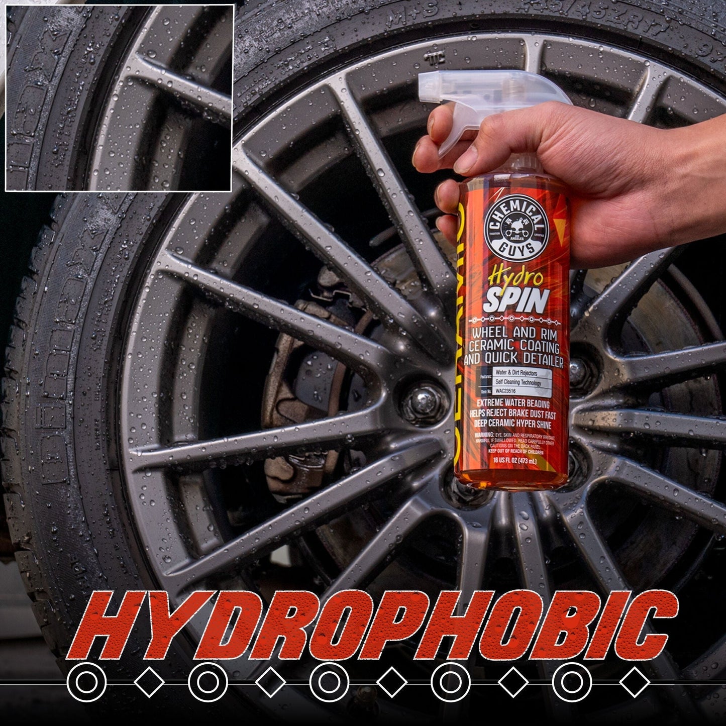 HydroSpin Wheel and Rim Ceramic Coating and Quick Detailer (2-Pack)
